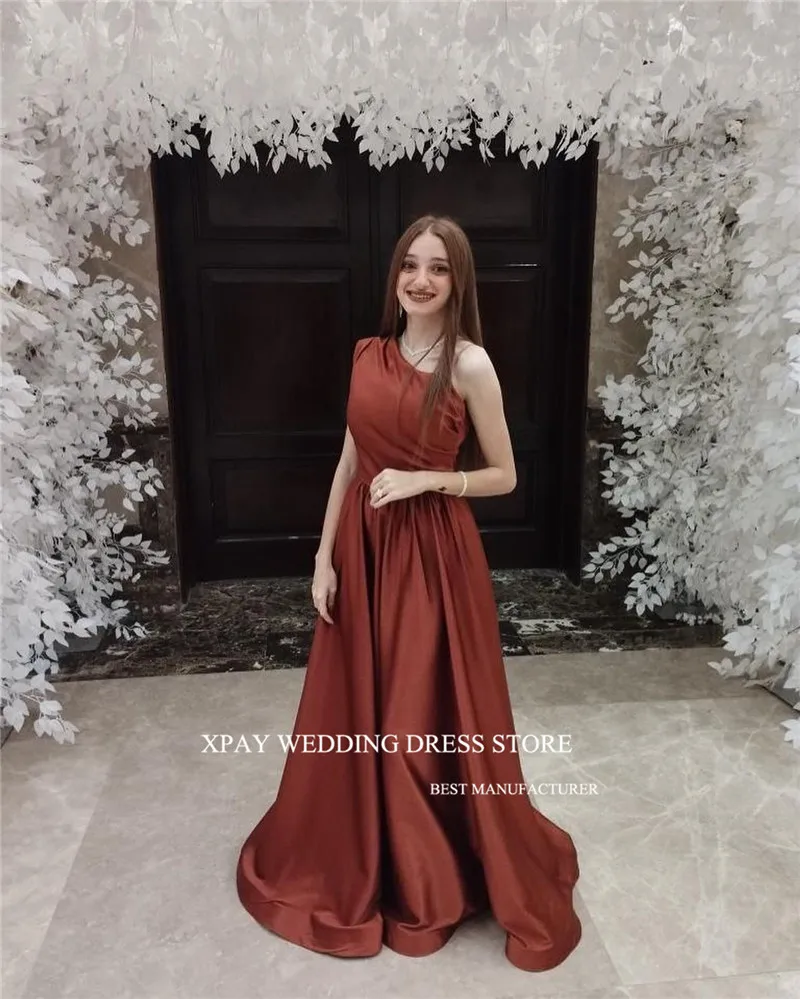 Темно-красные вечерние платья XPAY трапециевидного силуэта Дубайский наряд на