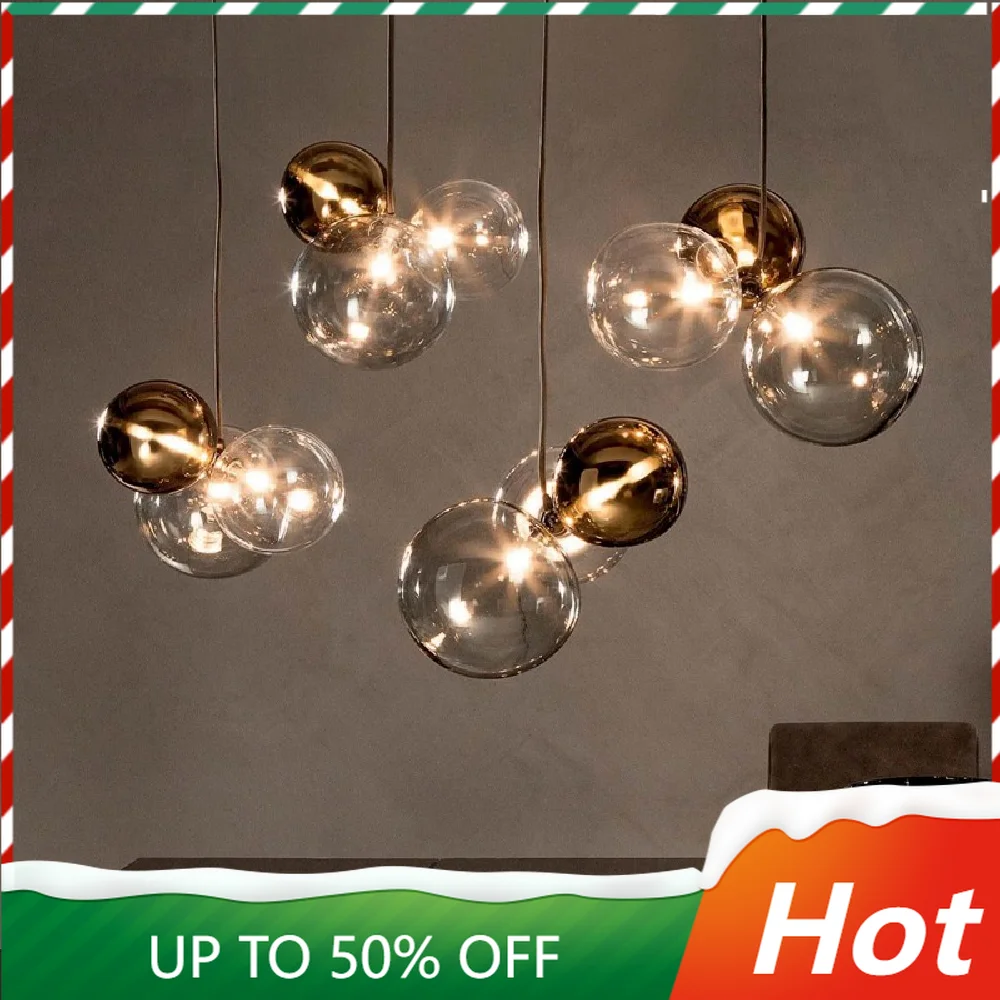 

Italian Designer Pendant Lights Nordic LED Glass Hanging Lamp Dining Room Bar Bedroom Creative Living Room Indoor Decor Art Lamp