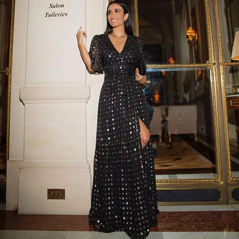 

Новинка Осень-зима 2023 женское платье с V-образным вырезом