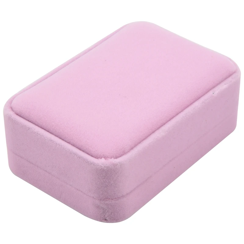 

Новый бархатный подарок для презентации ювелирных изделий Кольцо ожерелье браслет Витрина коробка чехол (E, розовый)