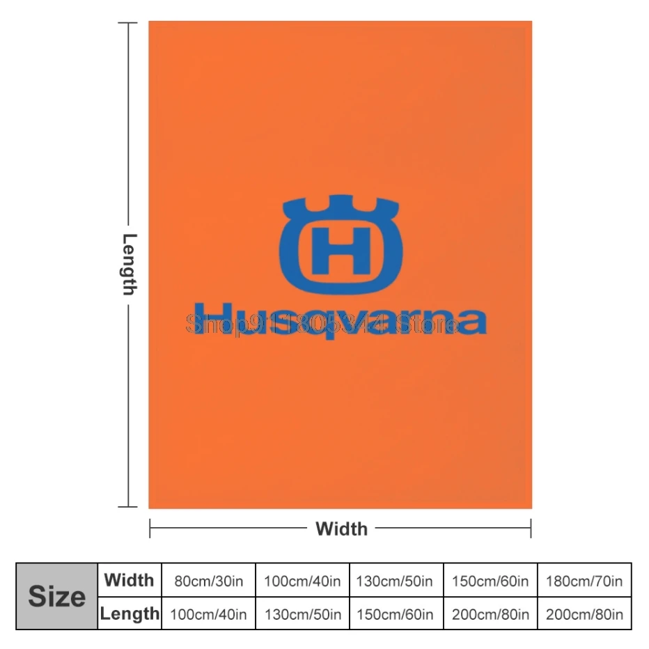 

A-Motorcycle Brand Husqvarna Throw Blanket Fuzzy Warm Throws for Winter Bedding 3D Printing Soft Micro Fleece Blanket