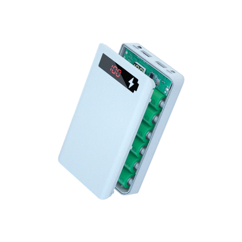 

QC Quick Charge DIY Power Bank Case Kit 6*18650 Battery Holder Charger Box Power Bank Case Mobile Phone Charger Shell No Battery
