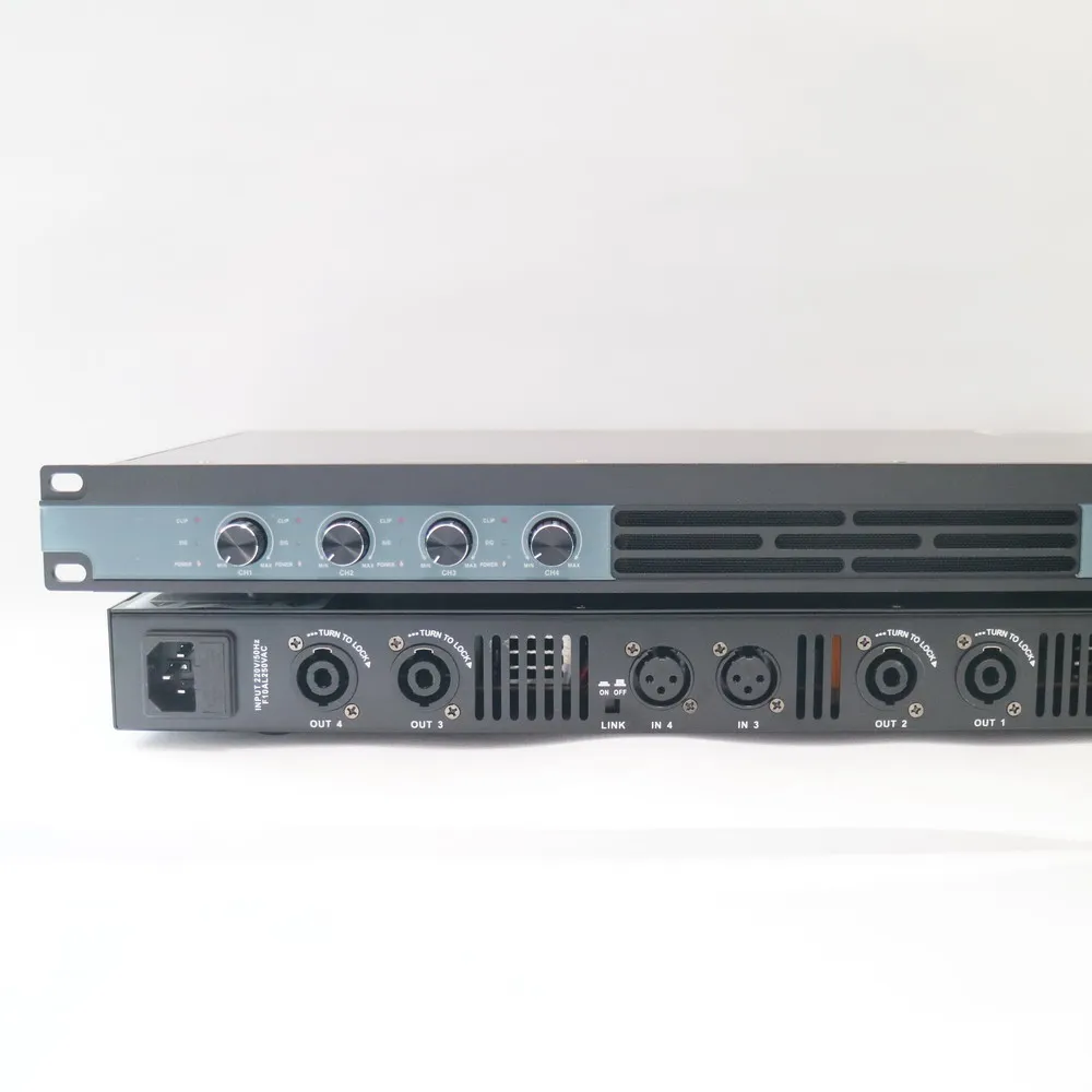 4-канальный цифровой усилитель мощности 1U 5200 Вт PEAK x 650 высокий с выходом