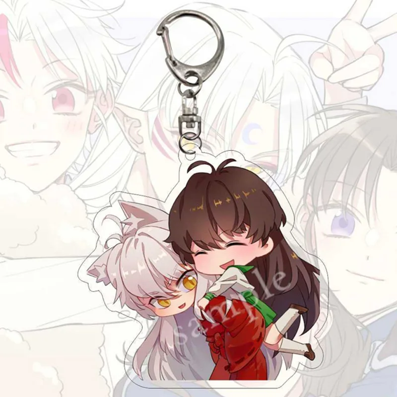 Японские Аниме Inuyasha оригинальные брелоки для женщин и мужчин двухсторонние
