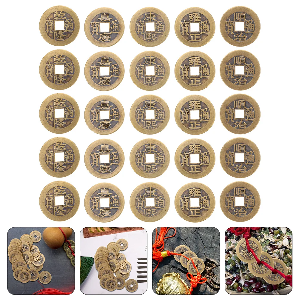 

25Pcs Chic Metal Coins Multi-function Craft Coins Delicate Bronze Coins DIY Accessory
