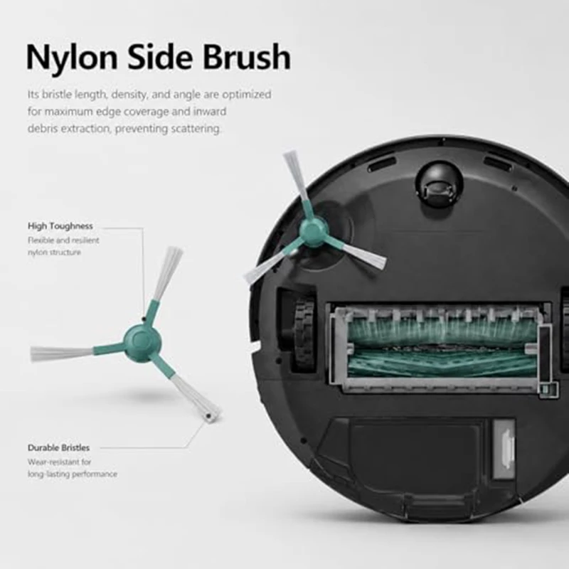 Фото A66T 19 шт. запасных частей для iRobot Roomba j7+/j8+: 4 роликовые щетки, 4 HEPA-фильтра, 6 пылесборников, 6 боковых щеток №2