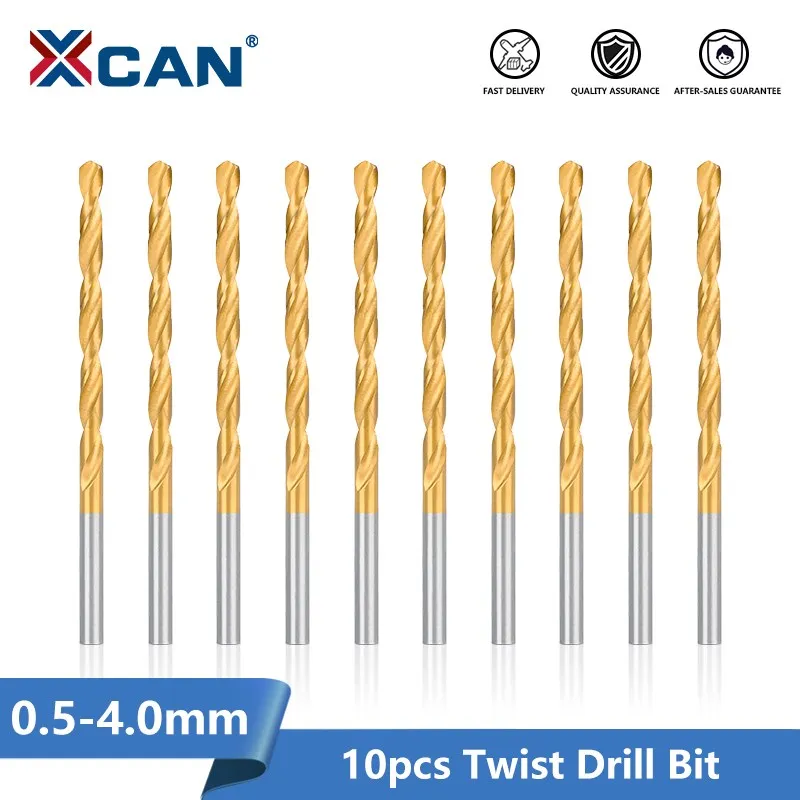 

XCAN Twist Drill Bit 0.5-4.0mm HSS Drill Metal Hole Cutter TiN Coated Woodworking Tools for Stainless Steel Metal Drills