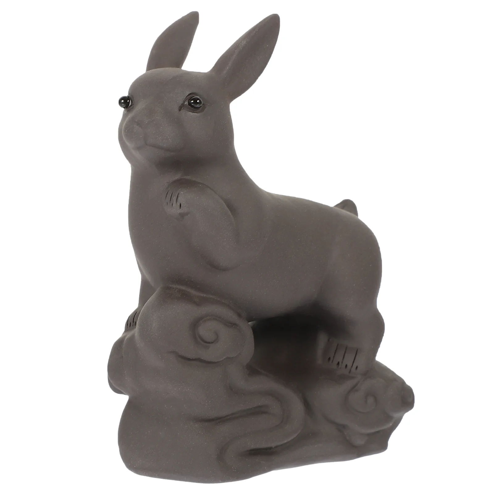 

Tea Pet Rabbit Figurine Decoration Animal Statue Ornament Kung Fu Chinese Tray Figurines Accessories Car Sculpture Clay Ceramic