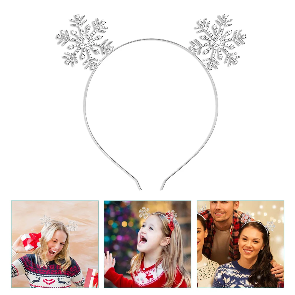 

Snowflake Headband Metal Snowflake Hairband Christmas Party Hair Accessory