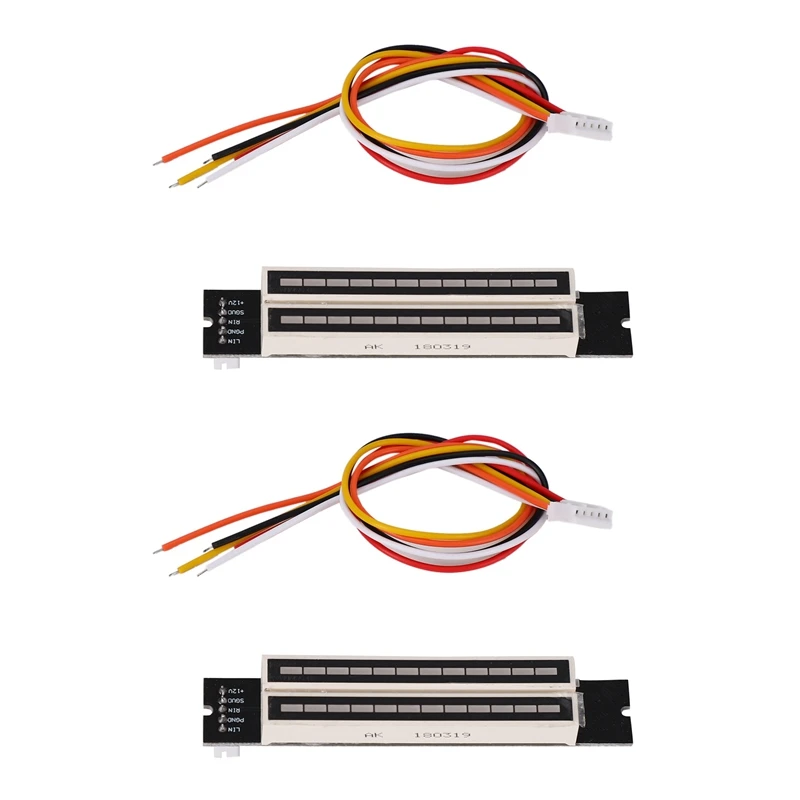 

2X Mini Dual 12 Level Indicator VU Meter Stereo Amplifier Board Adjustable Light Speed Board