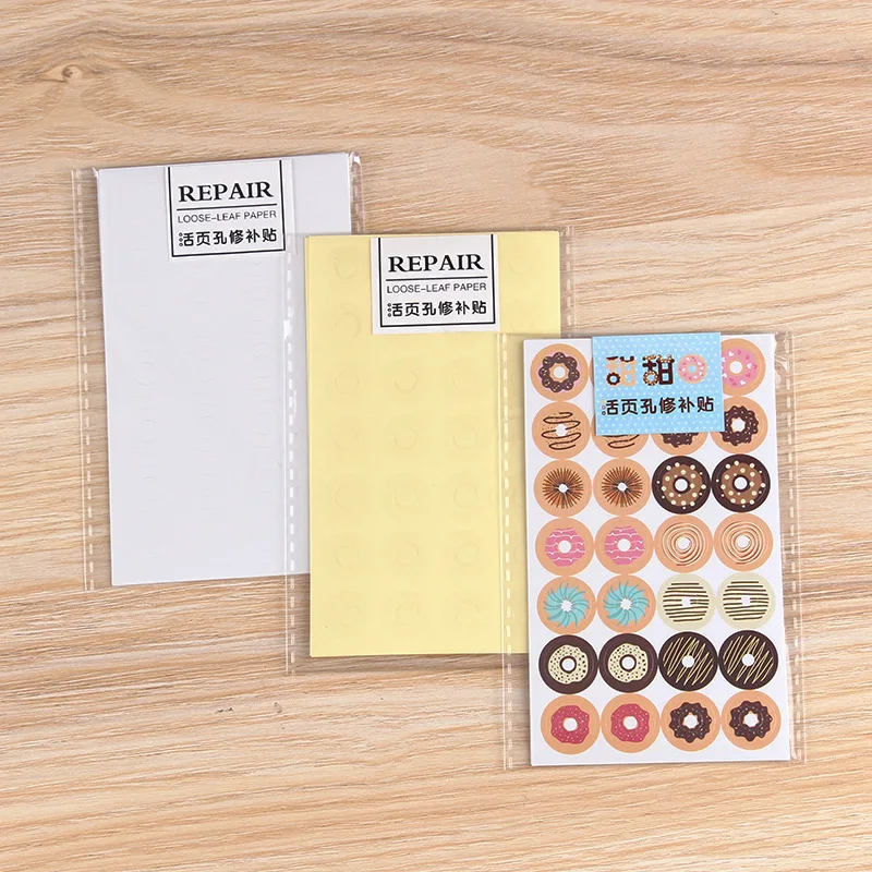 112pcs/set Decorative Stickers for Protecting Loose-leaf Binder Holes Binder Spiral Notebooks Accessories Kawaii Stationery
