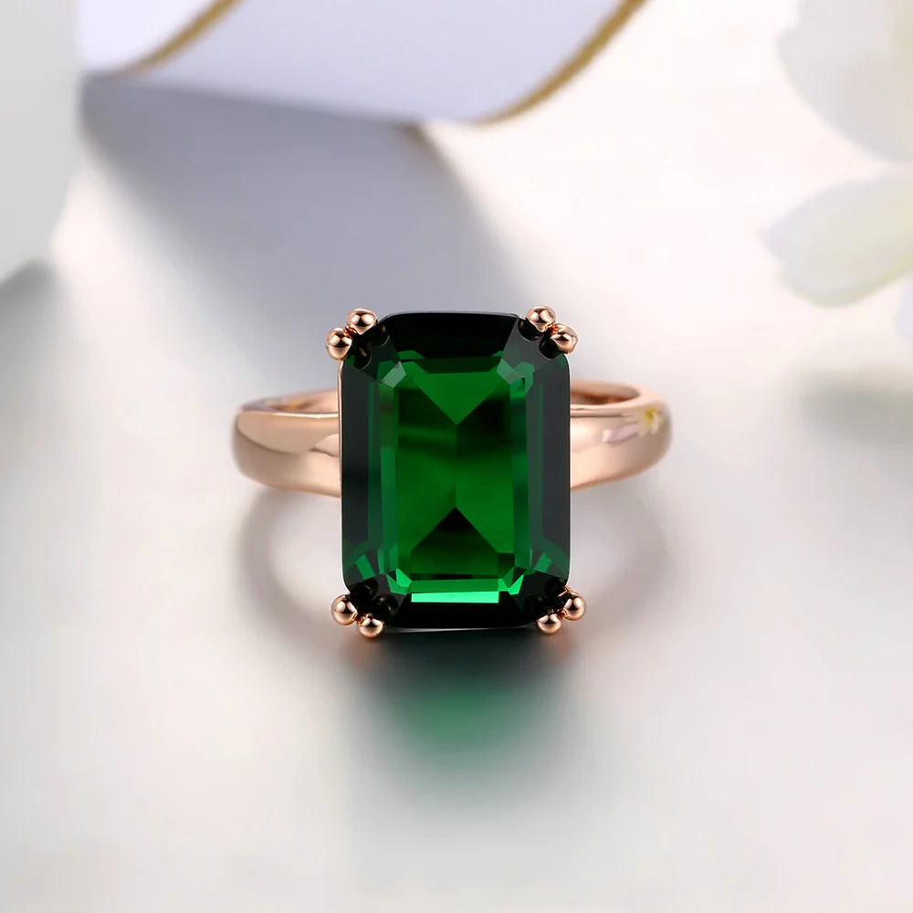 Топовое качество четырехкогтого большого кристального элегантного кольца розового золотого цвета с кристаллами из Австрии полного размера ZYR700 ZYR701 on.