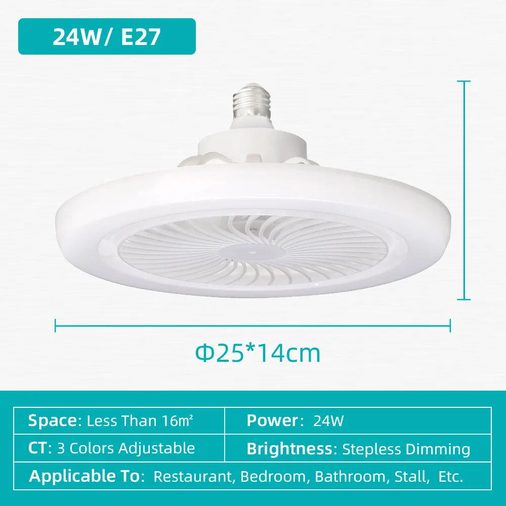 

CANMEIJIA Потолочный вентилятор-светильник белый 24Вт