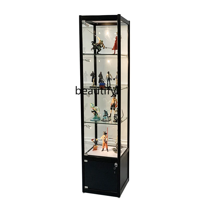 

zqDisplay Cabinet Glass Cabinet Cosmetics Display Case Household Toys Showcase Transparent Display Cabinet
