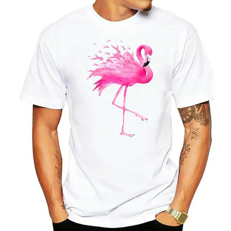 

Женская футболка с изображением фламинго, розовой ленты, женская футболка для молодых людей среднего возраста