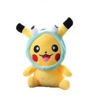 anime peripherals pokemon pikachu doll keychain pendant plush toy doll trumpet mini bag pendant fashion