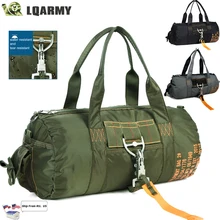LQARMY-Bolsa de lona deportiva de paracaídas táctico 1000D, bolso cruzado táctico de nailon para acampar, cinturón de viaje al aire libre