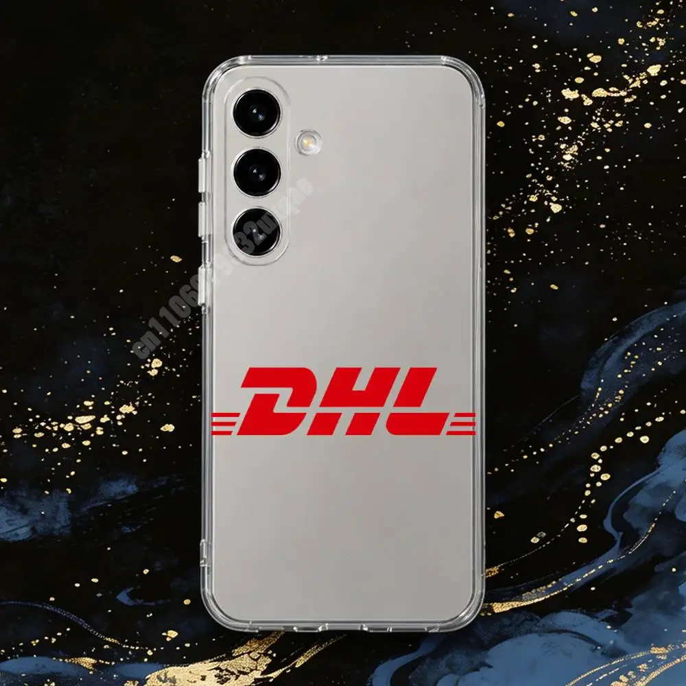 Фото Чехол для телефона D-DHL Worldwide Express для Samsung Galaxy A71 70 52 51 31 30 A30S 21S A12 A10, прозрачный чехол. №2