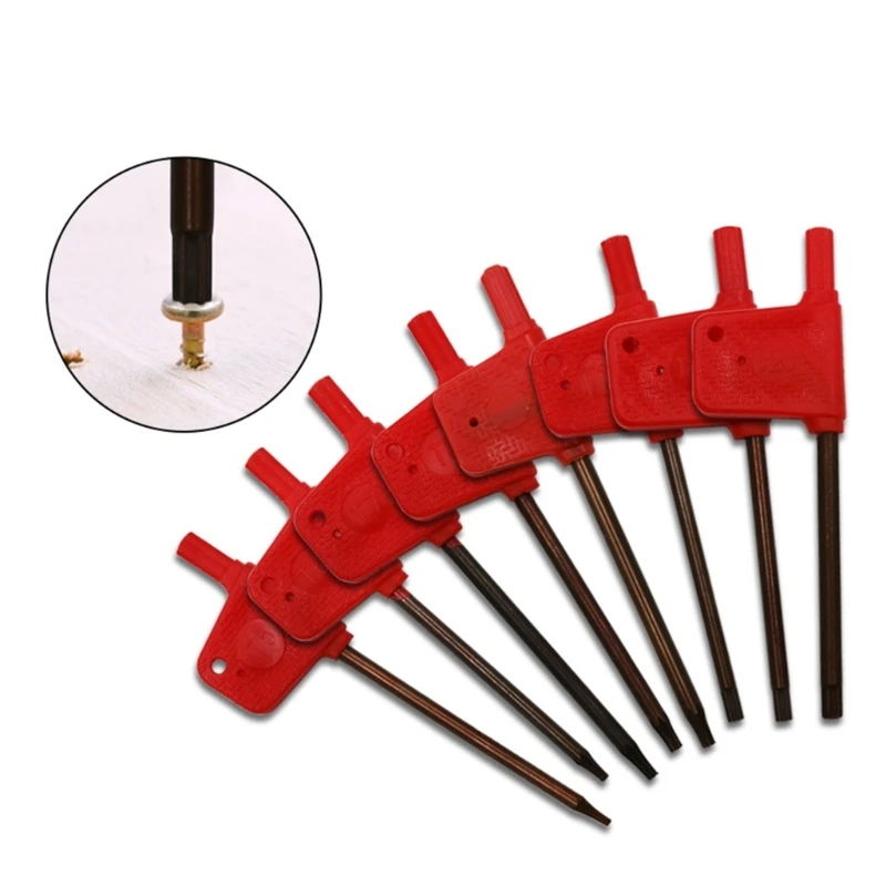 

Red Flag Torx Plum Wrench Screwdriver High Strength Torsion Force Machine Spanner-Disassembly Tool Accessories Component