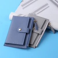 pu leather multi slot card holder pu leather coin purse wallet for women clutch bag business short purse
