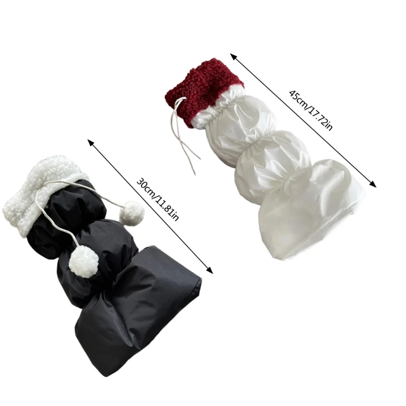 Тепловые гетры с подкладкой из овечьего флиса и пуховиками для женщин помпонами