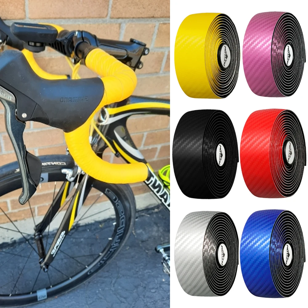 MOTSUV  Bike Handlebar Tape EVA PU Road Bicycle Handlebar Tape Anti-slip Shock Absorption Cycling Wrap End Plug Accessories
