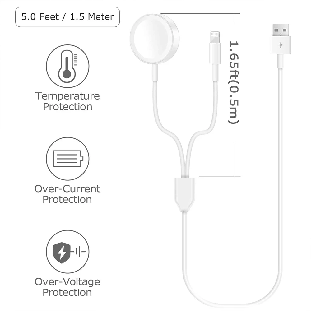 Кабель для Apple Watch зарядное устройство 3 в 1 USB QI Беспроводная зарядная станция iphone