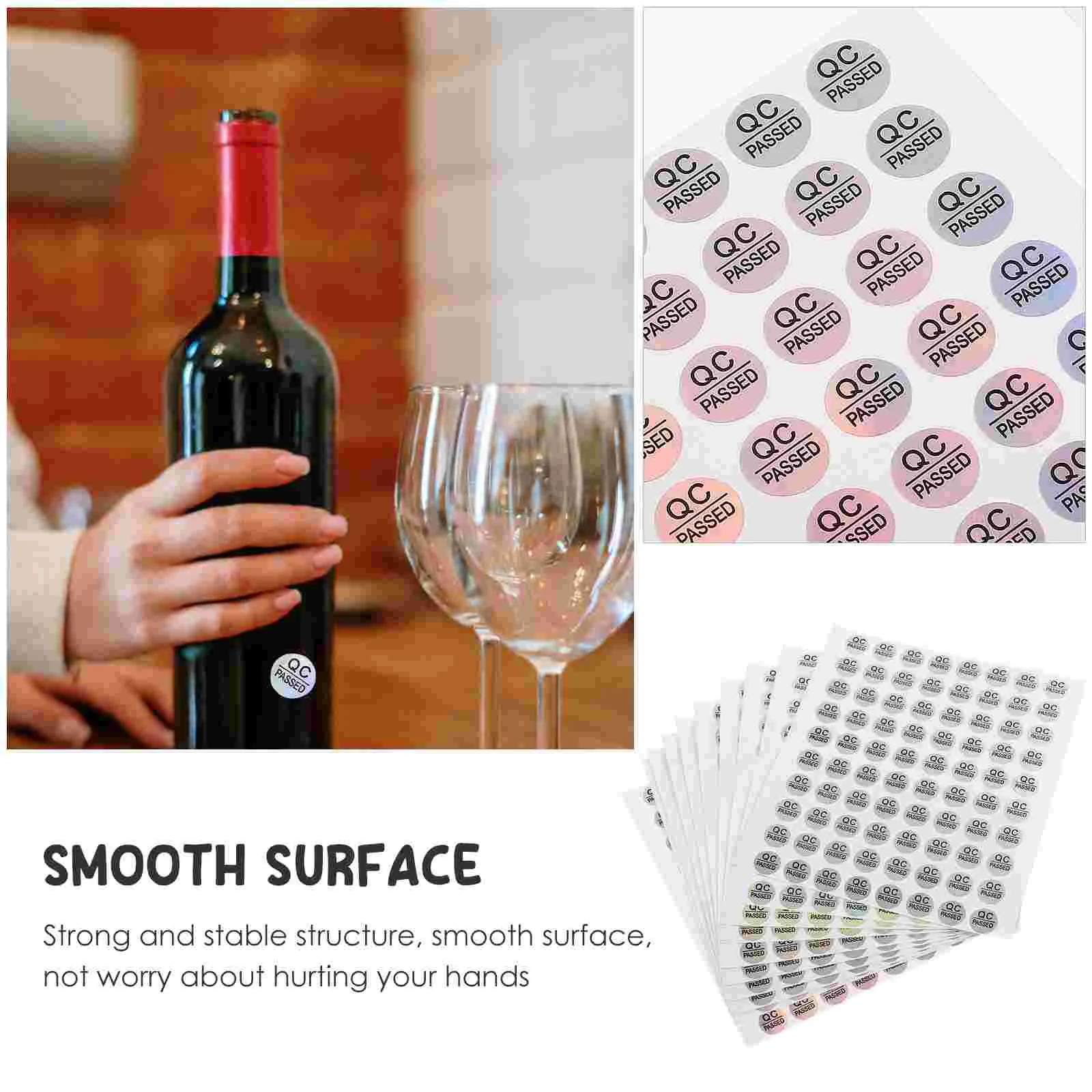 800 шт. этикетки Qc Pass наклейки контроль качества пройденный осмотр для круглых