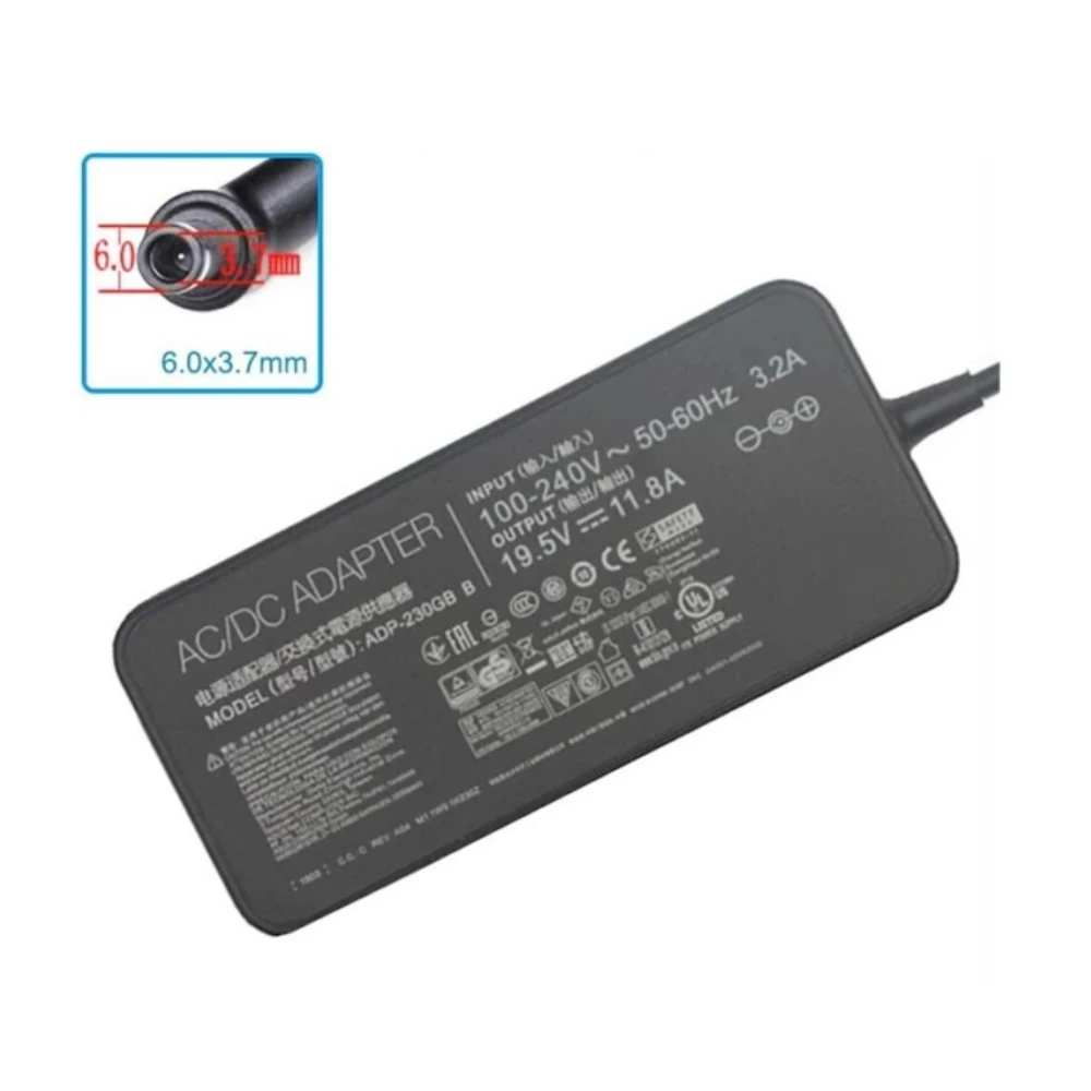 ADP-230GB B(230W19.5V11.8A) 6.0*3.7mm Tip AC Adapter Charger For Asus ROG Zephyrus GX Strix GU GV GW Series Power Supply Laptops