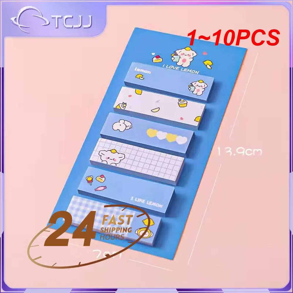 

1~10PCS Kawaii Cartoon Sticky Notes Adhesive Office School Supplies Stationery Memo Pad Index Notepad Sketchbook Planner