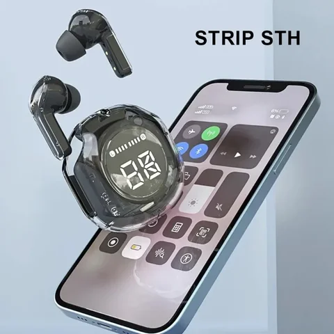 TWS Air39 Беспроводные Bluetooth-наушники Прозрачные HIFI-наушники Светодиодный цифровой дисплей Стереозвук Наушники