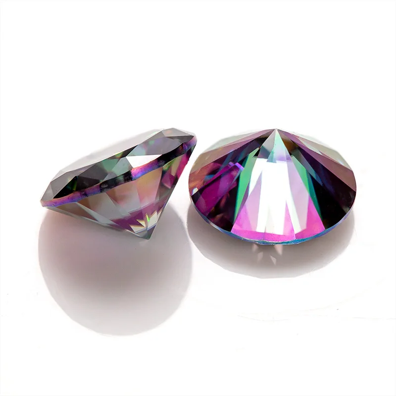 Павлиний зеленый цвет заводская цена высокое качество Свободный Муассанит 6 5 мм