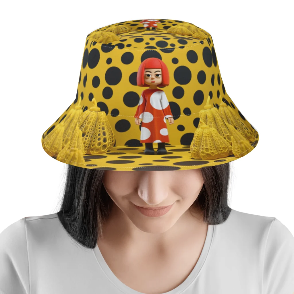 Панама Yayoi Kusama для женщин и мужчин шляпа в абстрактную точку с изображением тыквы