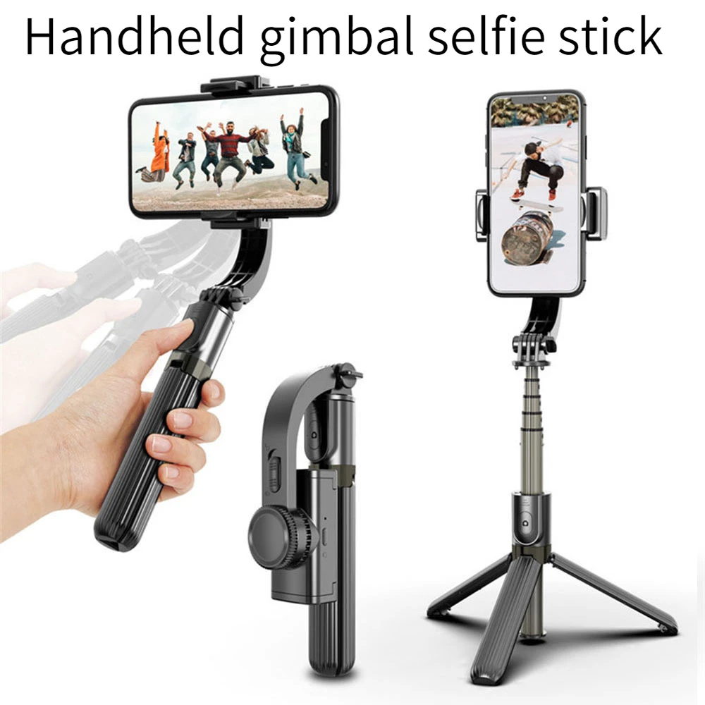 

Mobile Phone Wireless Bluetooth Handheld Gimbal Stabilizer Selfie Stick Expandable Handheld Monopod Mini Tripod For IOS/Android