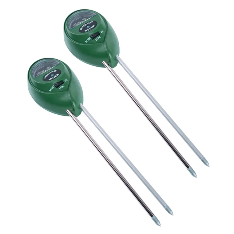 

2 PCS Soil Tester 3 In 1 Plant Moisture Meter Light&PH Tester For Home/Garden/Lawn/Farm Testing Plant Growth Environment