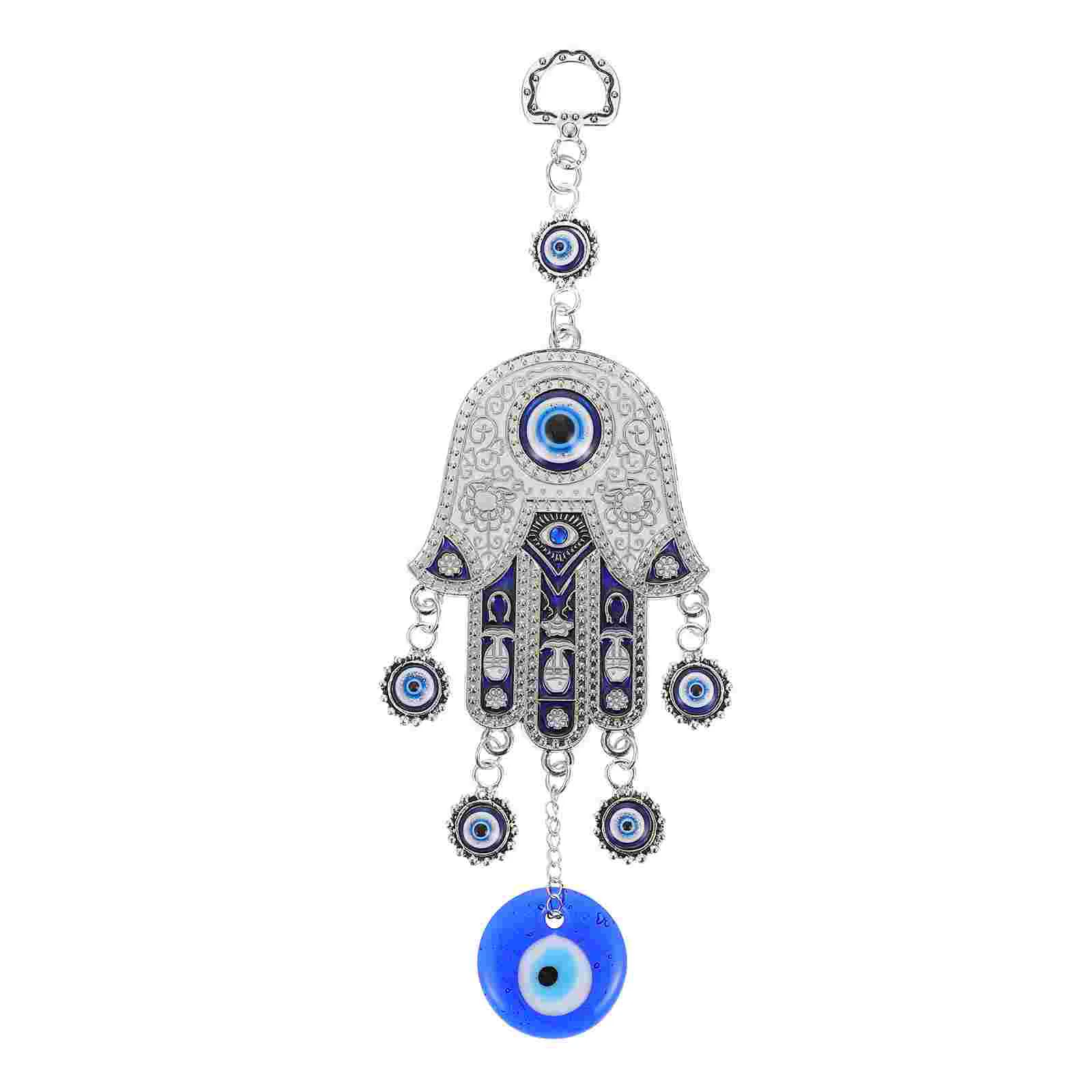 

Eye Evil Ornament Hanging Decor Wall Blue Turkish Charm Hamsa Caramulet Hand Protection Keychain Lucky Bead Decoration Pendant