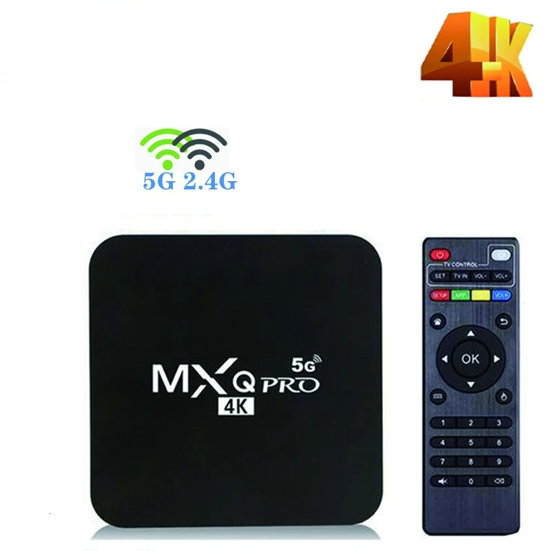 

4K MXQ Pro Smart TV Box 2GB 16GB Quad Core Network Media Playe Rockchip 3229A Set Top Box 5G 2.4G WIFI TV Box for Android 10.0