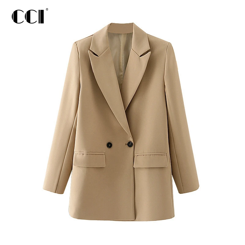 

CCI Autumn new fashion Office Lady Non Strech Solid Zhejiang Polyester Middle Age Blazers Woman 2023 Yj070c Markdown Sale