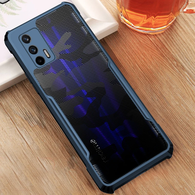 

For Realme GT Case Camouflage Acrylic PC+TPU Shockproof Airbags Armor Back Cover Shell For Realme GT Rzants