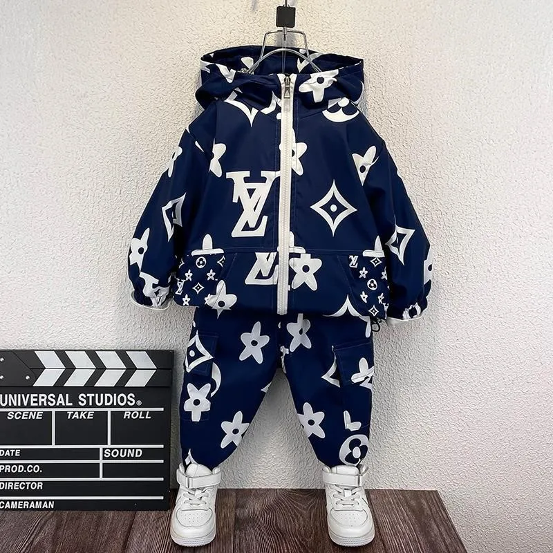 

Autumn Winter Boy Girl Cartoon Leisure Hoodie+Trousers 2Pcs/set Child Coat Toddler Casual Clothes 2-12 Years Kids Tracksuit Suit