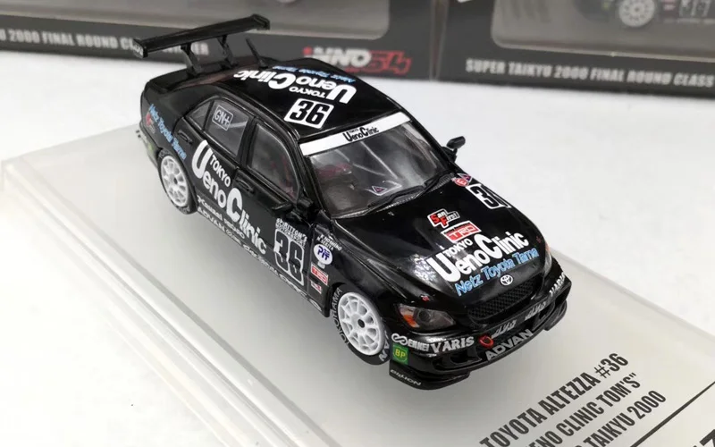 

INNO 1:64 TOYOTA RS200 ALTEZZA Bite Shark No. 36 CLINIC TOM'S Alloy Car Model