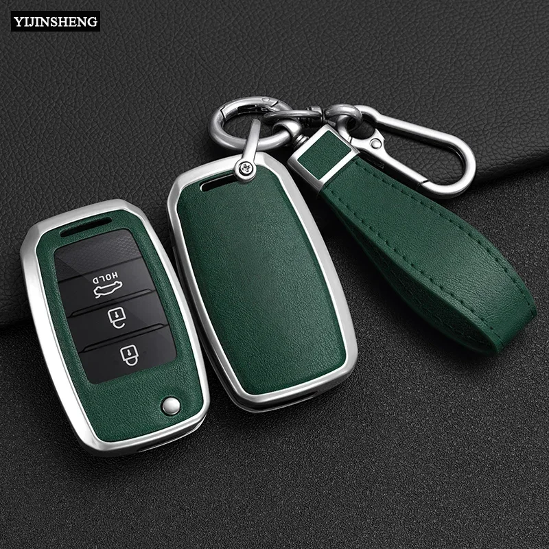 Кожаный чехол для автомобильных ключей из цинкового сплава KIA Rio 3 4 K2 Ceed Cerato K3 K5