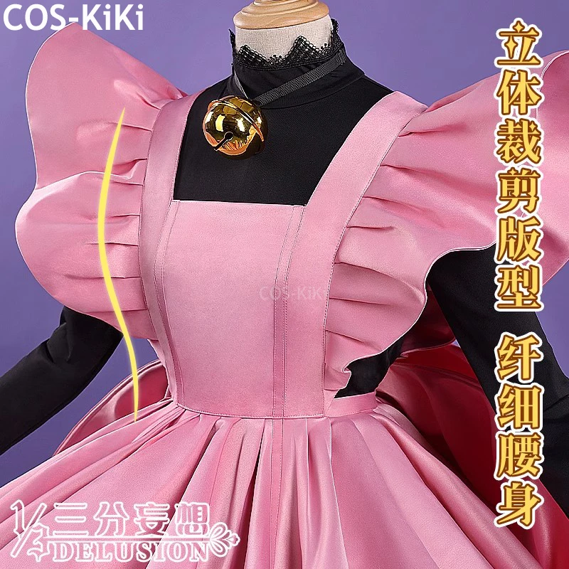 Фото Костюм для косплея COS-KiKi Cardcaptor Sakura Kinomoto Sakura: Боевой наряд, платье горничной с черной кошкой, стильная и милая униформа, костюм для Хэллоуина для женщин №2