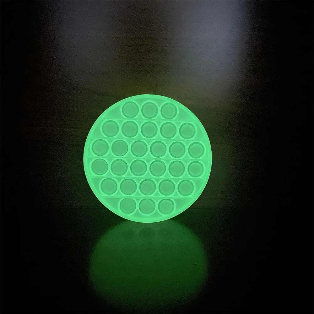 Freeshipping Popits Glow in The Dark Push Pop Its Bubble Fidget Toys Luminous Sensory Popper Anxiety Relieve Stress Popits Toy images - 6