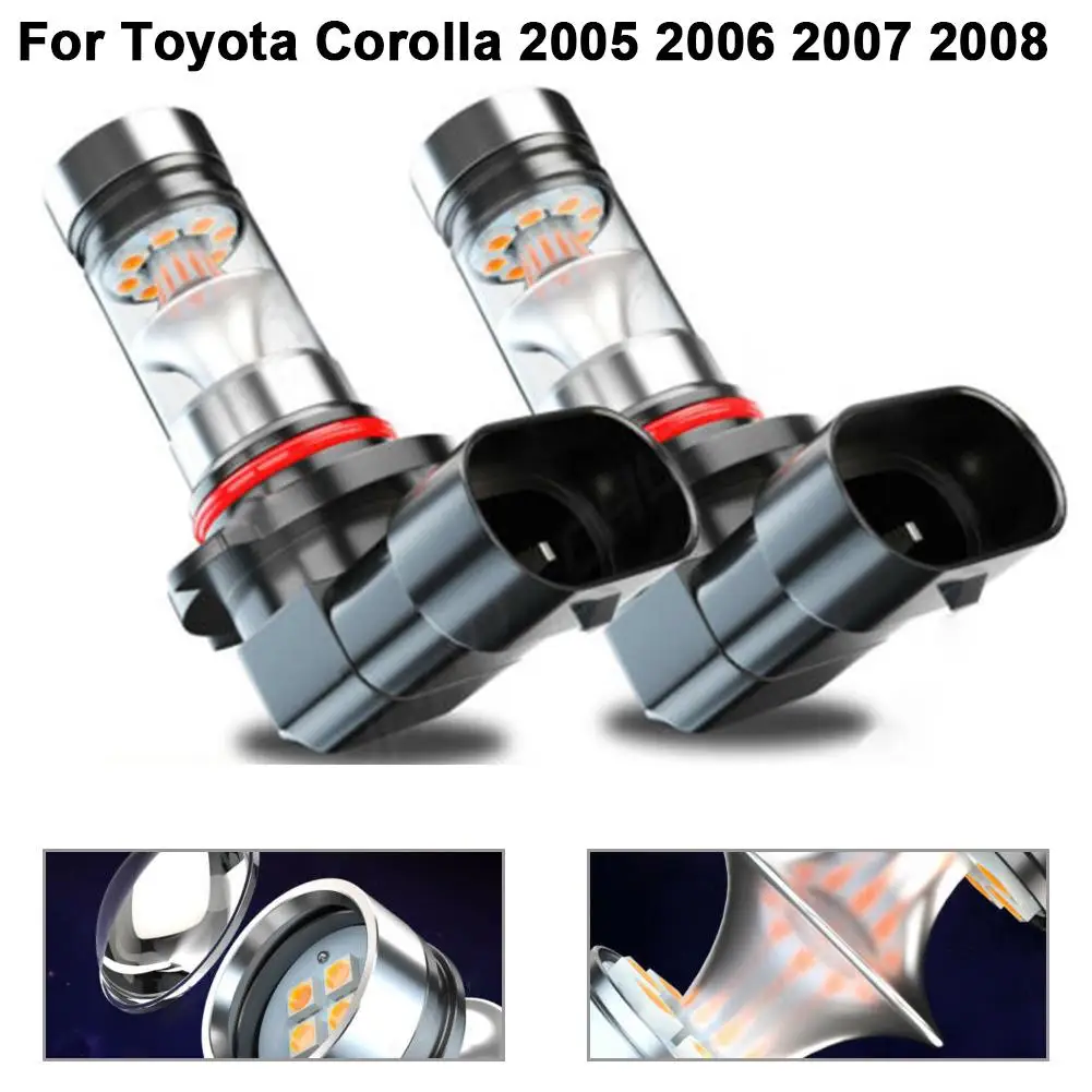 

Car Fog Lights, Daytime Running Lights, Low Beams For Corolla 2005 2006 2007 2008 2X LED Fog Lights Bulbs 100W Pink Purple