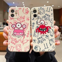 cute cartoon funny crab phone cases for apple iphone 11 12 13 pro 12 13 mini x xr xs max 6 6s 7 8 plus silicon cover smartphon