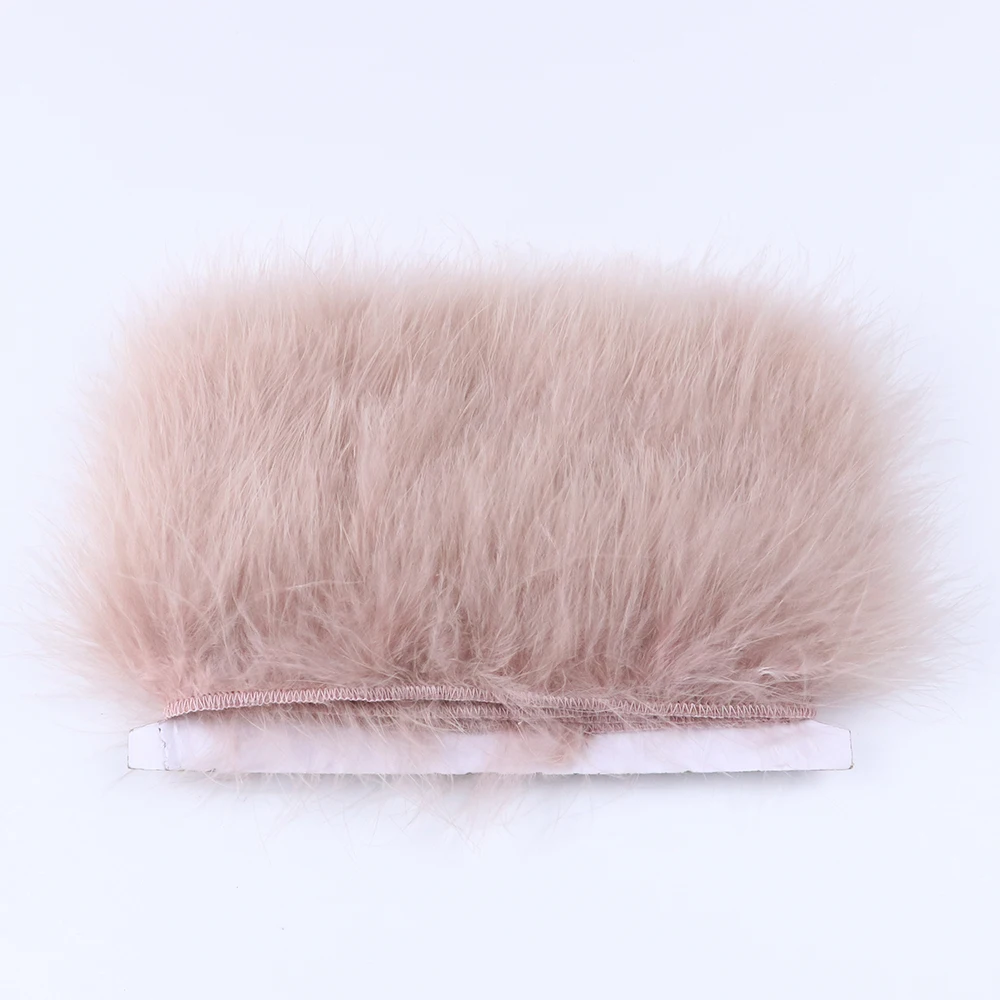 

1Meters Fluffy Marabou Turkey Feathers Trims Fringe 5-7cm Pink Feather Ribbon for Sewing Wedding Dress Decor Diy Crafts Plumas