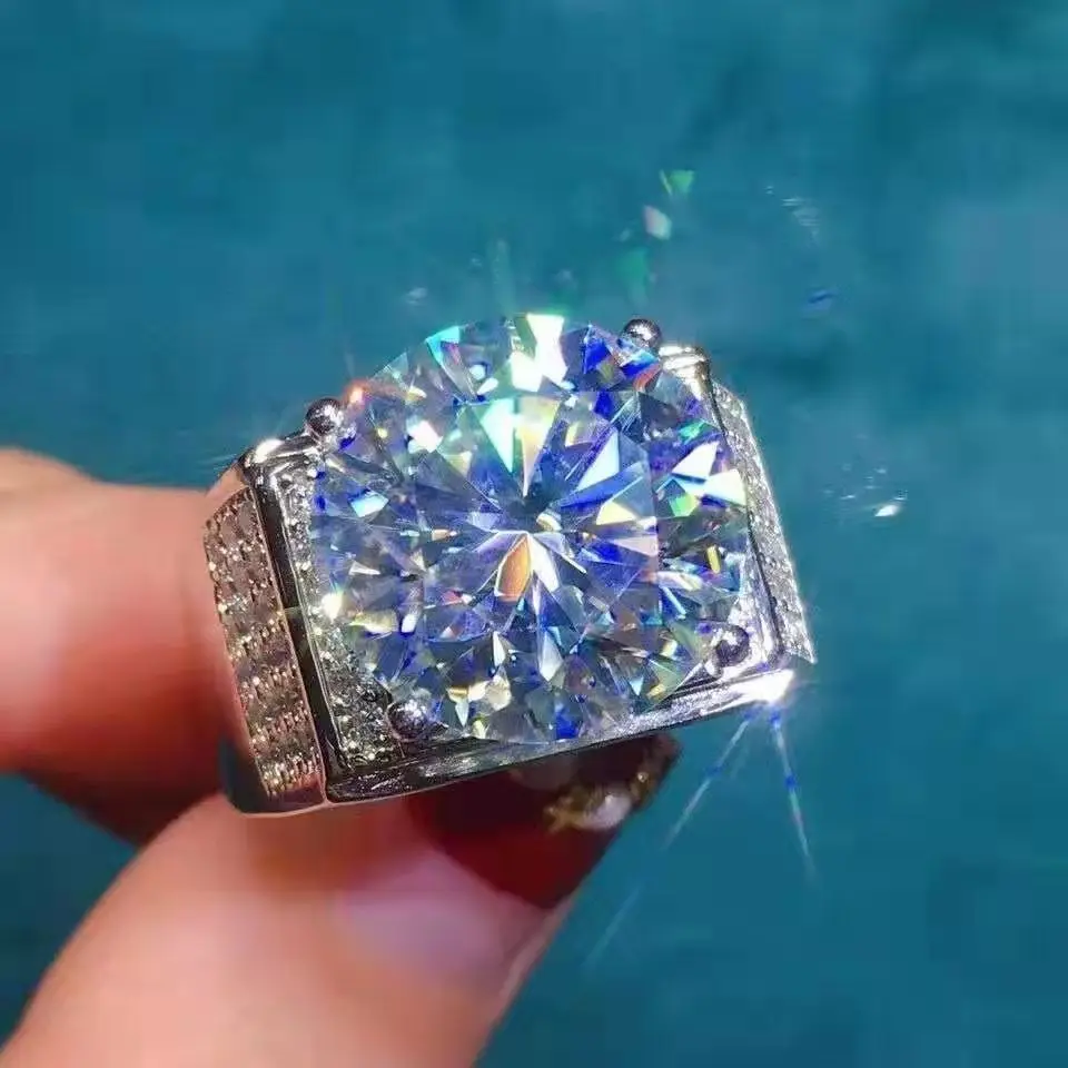 

New 10 Carat Men's Ring Vvs Clarity GRA Eight Heart Eight Arrow Cut