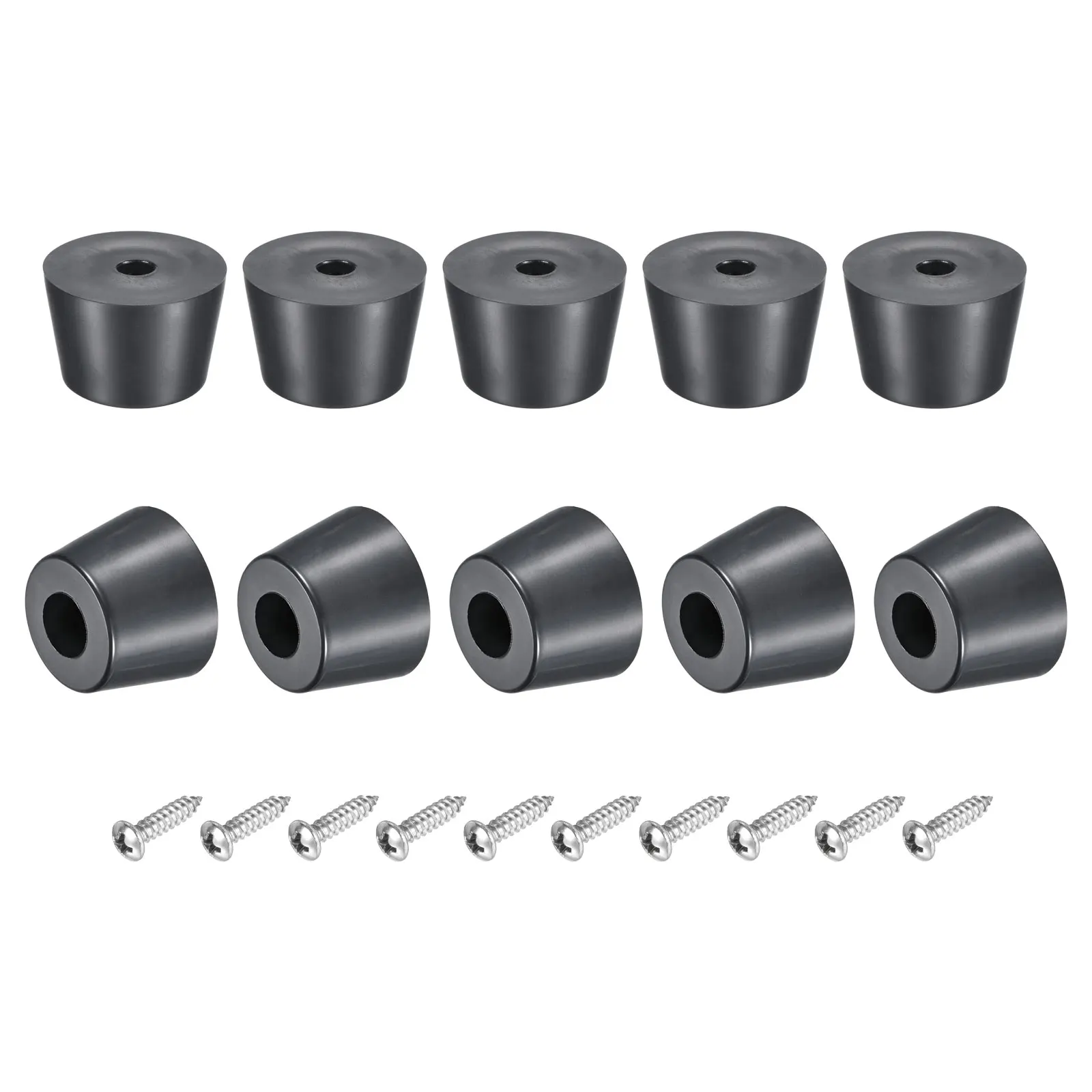 

Uxcell 0.71" H x 1.06" W Rubber Bumper Feet w Stainless Steel Washer and Screws 36 Pcs
