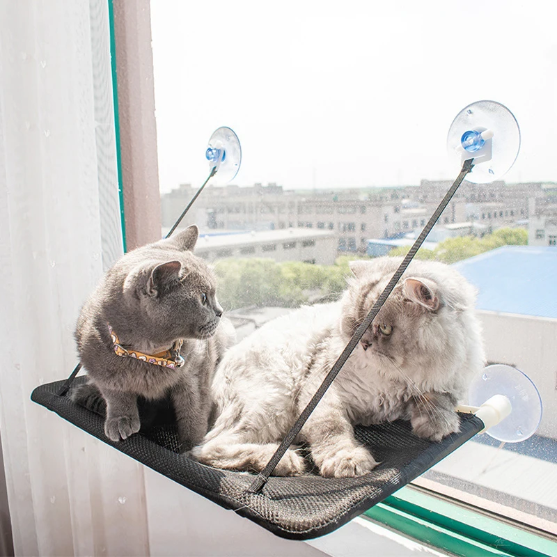 

Pet Seat Super Suction Cup Hanging Lounger Soft Warm Bed For Cats Small animals Rabbits Cat Bed Window Mounted Cat Hammock Bed